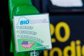 A fuel pump showing biodiesel.