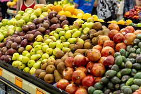 Fresh produce on display at the Papaya Supermarket in Dearborn, Michigan